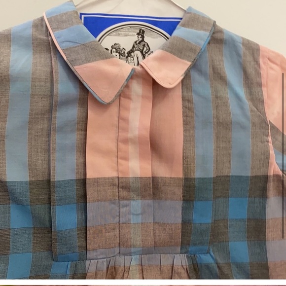 Burberry 2T toddler pink plaid shirt dress w/ short sleeves - Picture 4 of 4